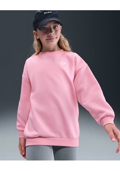 Nike Fd2923-690 Sportswear Club Fleece Büyük Çocuk Bol Kesimli Sweatshirt - Pembe