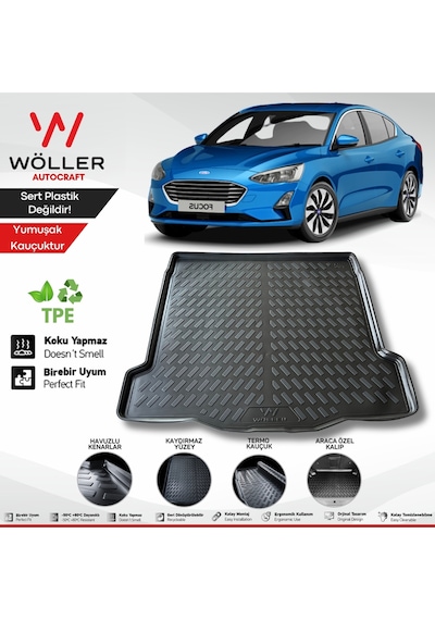 Ford Focus 5 Sedan Uyumlu Bagaj Havuzu 2019 Sonrası 3d Ultraflex Esnek