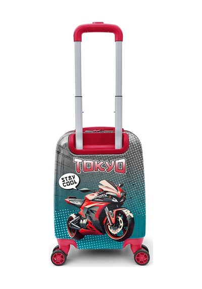 Coral High Kids Anime Motorsiklet Desenli Çocuk Valizi 16782