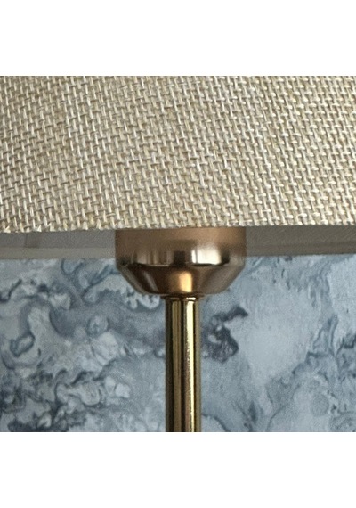 Royal Gold Metal Ayaklı Abajur Pudra Kumaş Başlık Yatak Odası Abajur Salon Masa Lambası Pudra