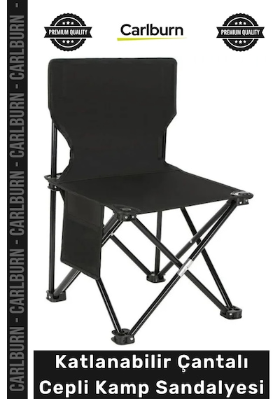 Kampsandalyesi Konforlu Ergonomik Metal Profil Oxford Kumaş Katlanabilir Çantalı Cepli Kamp Sandaly Çok Renkli