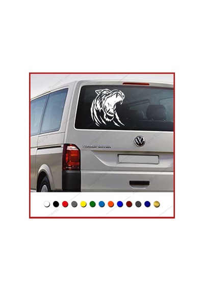Avcı Kurt Sticker Cam Oto Sticker Araba Sticker Araç Sticker