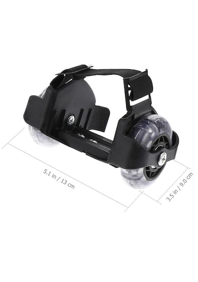 Busso-yx-sg-04-60 Kg Taşıma Kapasiteli 2 Tekerlekli Işıklı Topuk Pateni Siyah