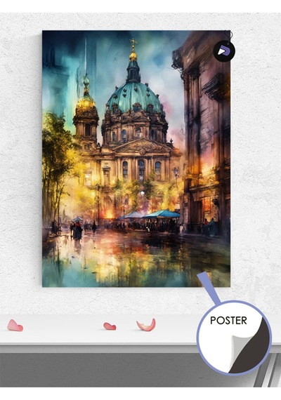 Çekya Prag Poster - Afiş - Dekoratif Duvar Posteri