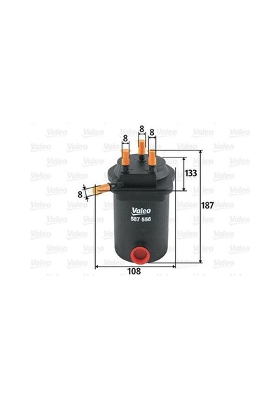 Valeo 587556 Yakıt Filtresi Mazot Renault Megane Iı 03 Megane Iı 06 11 Scenic Iı Grand Scenic Iı 1.5 Dcı 7701062104