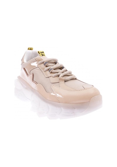 Dgn Es737-22y Kadın Bağcıklı Kalın Taban Sneakers Ayakkabı Nude Kırışık