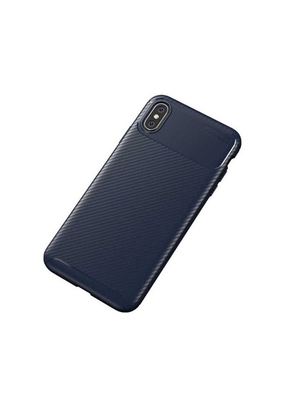 Apple Uyumlu iPhone Xs Max 6.5 Kılıf Zore Negro Silikon Kapak Lacivert