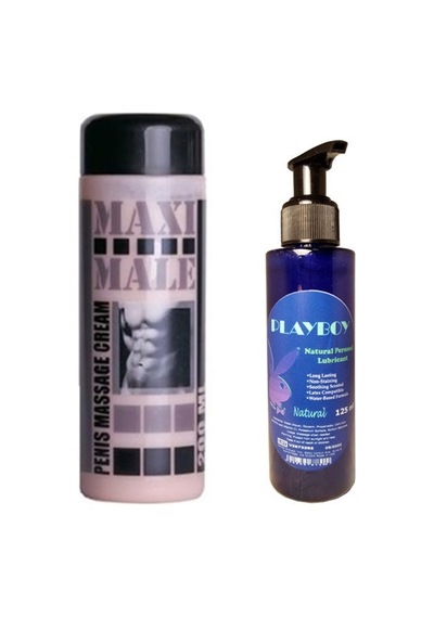 Hintohu Maxi Male Cream 200 Ml Erkekler Için Pe.nis Bakım Losyonu Ve Playboy Naturallubricant 125ml