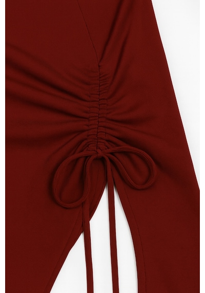 Meren Like Your Style Bordo Uzun Kollu Asimetrik Yaka Drapeli Yan Bağlamalı Bahar Sonbahar Bluz Üst Bordo Meren Like Your Style Bordo Uzun Kollu Asimetrik Yaka Drapeli Yan Bağlamalı Bahar Sonbahar Bluz Üst Bordo