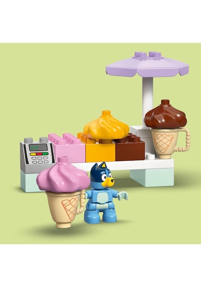 LEGO® DUPLO® Bluey: Bluey ile Dondurma Gezisi 10458 - 2 Yaş ve Üzeri Çocuklar için Araç İçeren Oyuncak Yapım Seti (22 Parça)