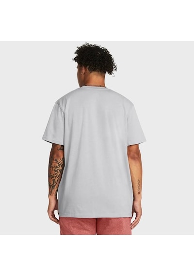 Under Armour Heavyweight Armour Label Erkek Gri Polo Yaka Tişört