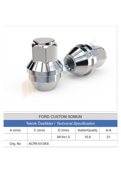 20 Adet Ford Custom Somun
