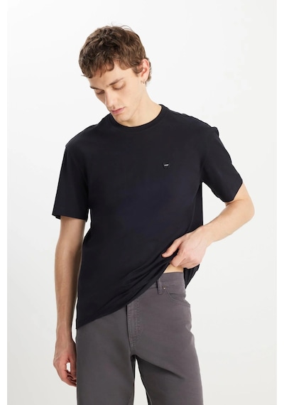 Relaxed Fit Small Logo T-shirt Black Renkli