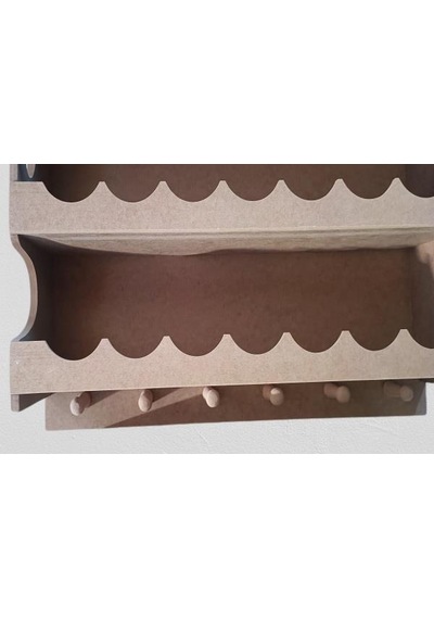Hobi Dekoratif Rafterek Dolap Cnc Kesim Ahşap Mdf Ham Model El Yapım
