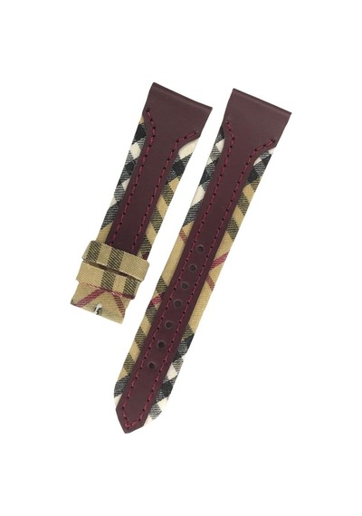 Burberry Uyumlu 20mm Bordo Deri Saat Kordonu