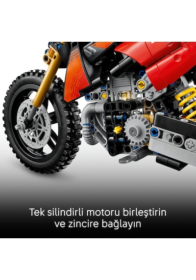 LEGO® Technic Ducati Desmo450 MX Factory Motosiklet 42238 - 10 Yaş ve Üzeri için Süspansiyon İçeren Oyuncak Yapım Seti (457 Parça)