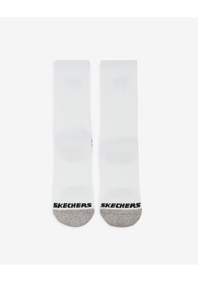 Skechers 3'lü Unisex Yarım Taban Destekli Crew Çorap Unisex Beyaz Çorap S119439-107 Beyaz