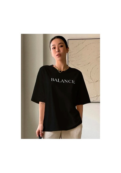 Medinenur Unisex Siyah Baskılı T-shirt Siyah