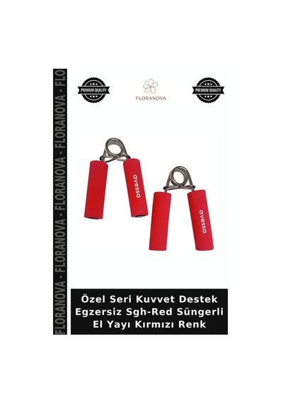 Özel Seri Kuvvet Destek Egzersiz Sgh-red Süngerli El Yayı Kırmızı Renk