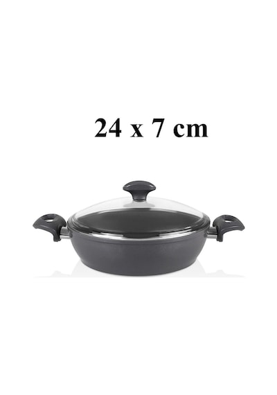 Falez Seramik Karnıyarık Tencere 24 Cm Füme Renk Füme