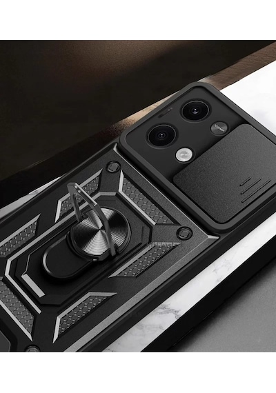 Newface Xiaomi Poco X6 Kılıf Pars Lens Yüzüklü Silikon - Gold Altın