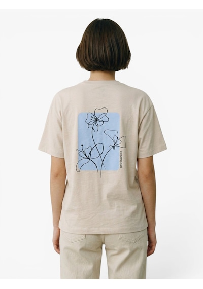New Balance Nb Lıfestyle Women T-shırt Kadın Bej T-shirt - Wnt3630
