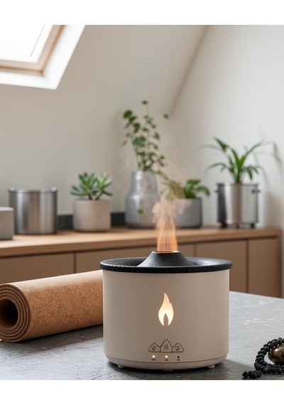 Aromaterapi Difüzörü Alev Efektli Led Işıklı 8809-3
