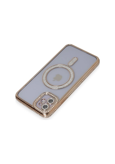 Mey İthalat Apple iPhone Uyumlu 11 - Kılıf Joke Simli Magneticsafe - Kılıf - Gold Diğer