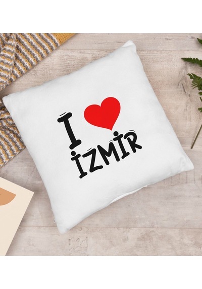 BK Gift I Love İzmir Tasarımlı Yastık - Model 1