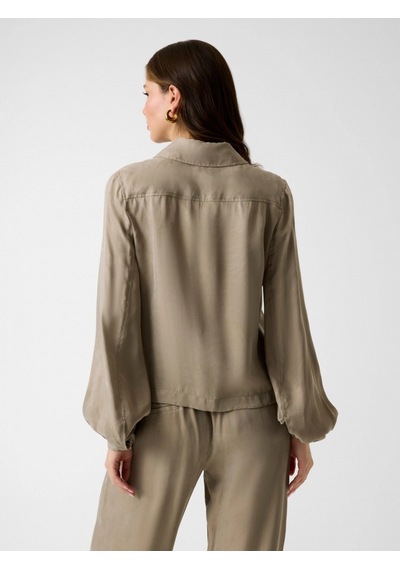 Guess Dalia Akışkan Kısa Kadın Yeşil Gömlek W6gh22w1789-g8cj Yeşil