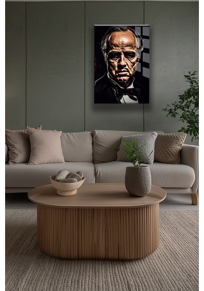 The Godfather Mafya Adam Portre Cam Tablo