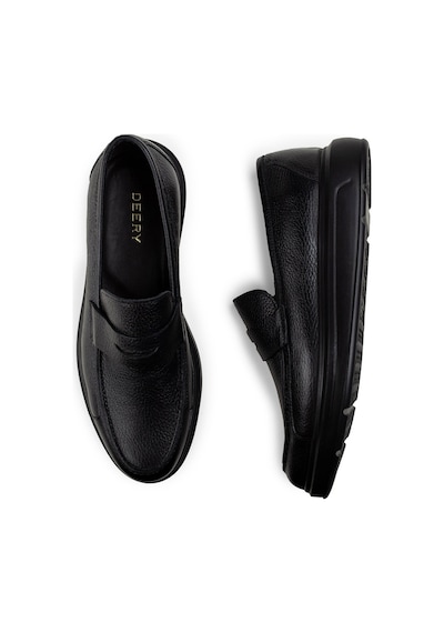 Deery Hakiki Deri Siyah Comfort Loafer Erkek Ayakkabı Siyah
