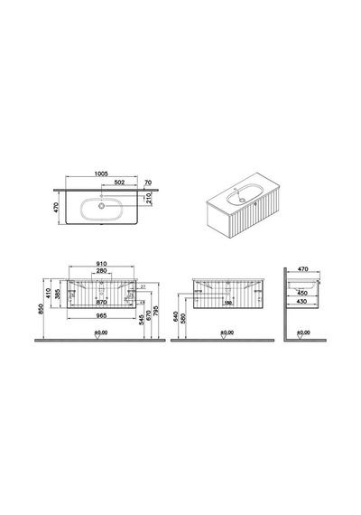 69394 VitrA Root Groove Tek Çekmeceli Lavabo Dolabı, 100 Cm, Mat Beyaz Yuvarlak Lavabo Dahil Diğer 69394 VitrA Root Groove Tek Çekmeceli Lavabo Dolabı, 100 Cm, Mat Beyaz Yuvarlak Lavabo Dahil Diğer