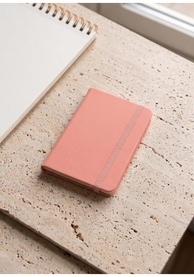 The Mia Çizgili Pembe Not Defteri A7 10 X 8 Cm