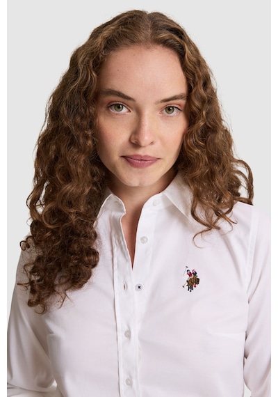 U.S. Polo Assn. Kadın Beyaz Uzun Kollu Basic Gömlek 50333777 Vr013