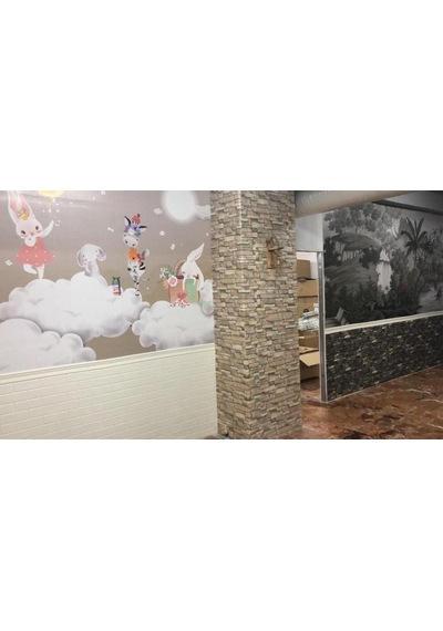 Renkli Duvarlar Nw63 Beyaz 3D Sade Tuğla Kendinden Yapışkanlı Duvar Paneli 6 Adet