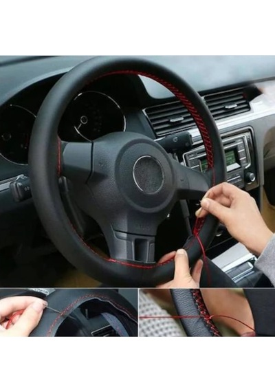 Direksiyon Kılıfı Noktalı Karbon Deri Dikişli Dikmeli Dikme Kılıf (493263222)