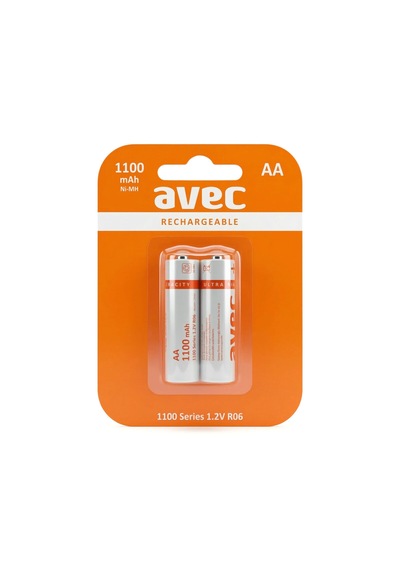 Avec Aa Kalın Kalem Şarjlı Pil 1100mah 2 Li Paket Şarj Edilebilir
