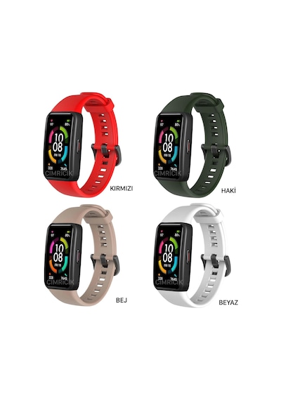 Huawei Band 6 Kordon Honor Band 6 Kordon Tam Uyumlu Silikon Kayış