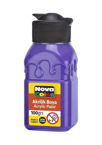 Nova Color Akrilik Boya 100 Ml Mor Çok Renkli