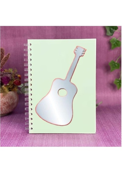 Defter Sticker,laptop Sticker Aynalı Gitar Şekilli 34x15x0,6cm