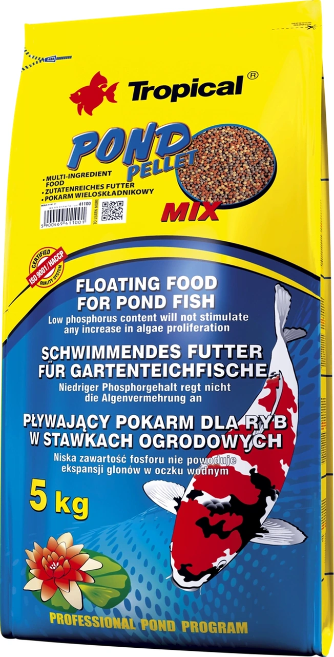 Tropical Pond Pellet Mix Size Small 1000 Gr Açık