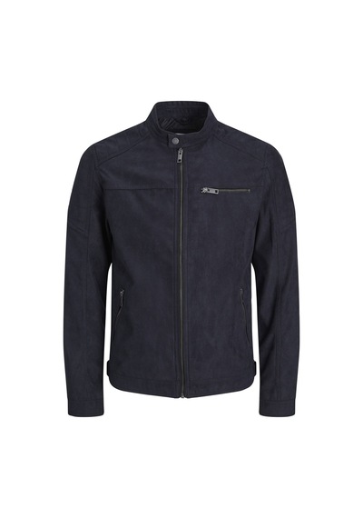 Jack & Jones Suni Deri Ceket 12147218 Jet Black Lacivert - Siyah