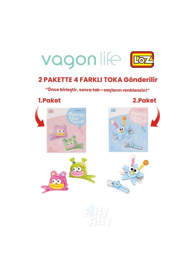 4'lü Saç Toka Seti Önce Birleştir,sonra Tak 2 Paket 4 Adet Gönderilir Yapı Toka Seti Ff 7101-7115