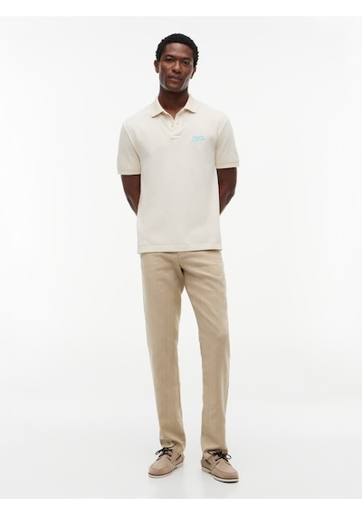 Tommy Hilfiger Denton Sorona Lınen Erkek Bej Pantolon - Mw0mw42337