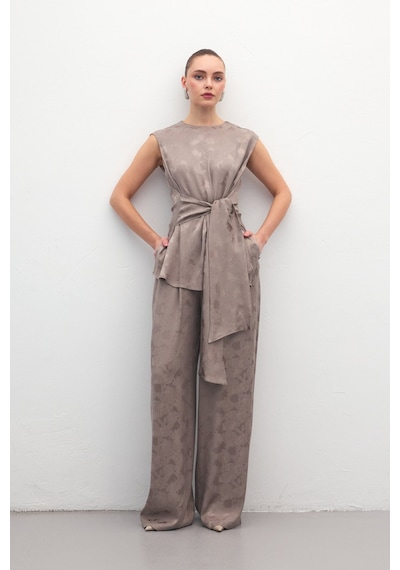 Sateen Camila Pantolon - Vizon-137189 Vizon