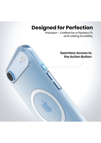 Teknomoda Apple Uyumlu iPhone 17 Air Kılıf Sararmaz Slim Magsafe Kablosuz Şarj Manyetik Sert Şeffaf Kapak Şeffaf