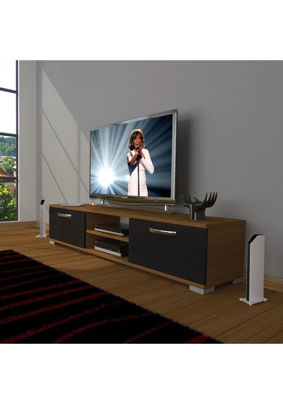 Decoraktiv Eko 140 Mdf Dvd Tv Ünitesi Tv Sehpası - Ceviz - Siyah Ceviz - Siyah