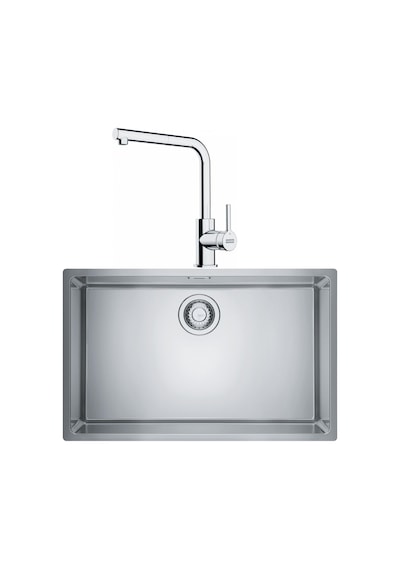 Franke Maris MRX 110-70 Tek Gözlü Eviye + Lina L Krom Spiralli Mutfak Eviye Batarya Seti Krom Inox