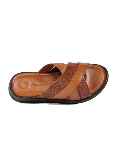 Pierre Cardin Taba Hakiki Deri Erkek Terlik Pc-7336 M
